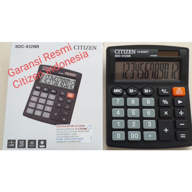

Calculator Kalkulator Citizen SDC 812NR ORIGINAL