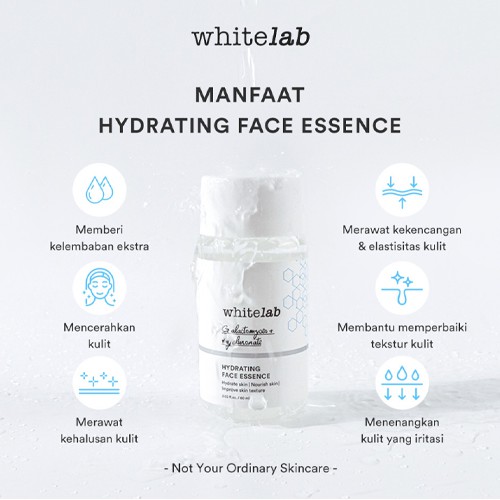 [BPOM] Whitelab Hydrating Face Essence 60ml (Galactomyces &amp; Hyaluronate)