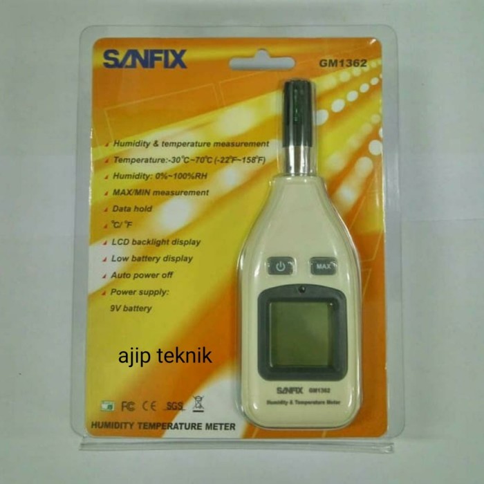 SANFIX GM1362 / digital hummidity &amp; temperature meter SANFIX GM1362