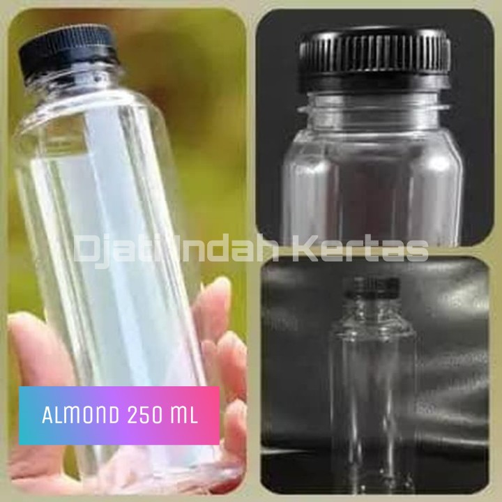 READY!!! Botol Minum Bening ( Almond ) Sekali Pakai Uk 250 ml.