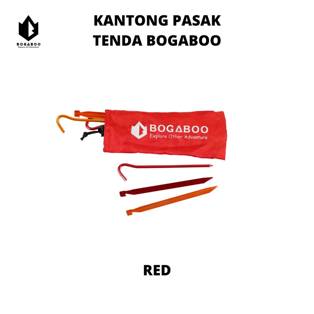 Tempat Pasak Tenda Bogaboo - Sarung Pasak - Wadah Pasak - Kantong Pouch Pasak -  Kantong Pasak