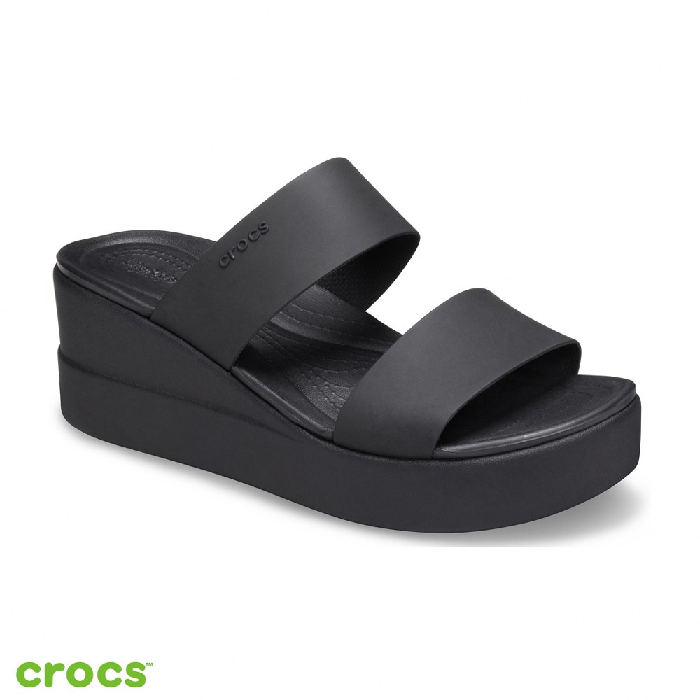 CROCS BROKLYN SLIDE / SANDAL WANITA / FASHION WANITA / FASHION KOREA - BLACK 206219-060