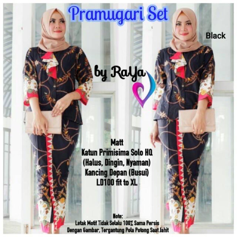 Pramugari Set Rnb Setelan Baju Batik Cibulan Fashion Wanita Modern Cantik Seragam Bridesmaids Oneset