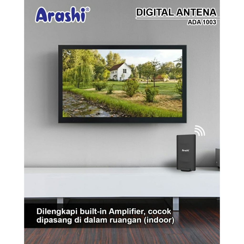 Antena Tv Digital ARASHI ADA 1003 Super Jernih Outdoor Indoor High Gain Antene Antenna Booster Murah