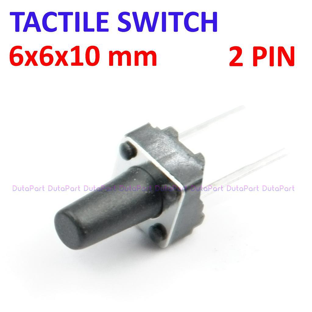 Tactile Switch Push Button 6x6 mm 2 PIN KAKI SILAHKAN PILIH UKURAN