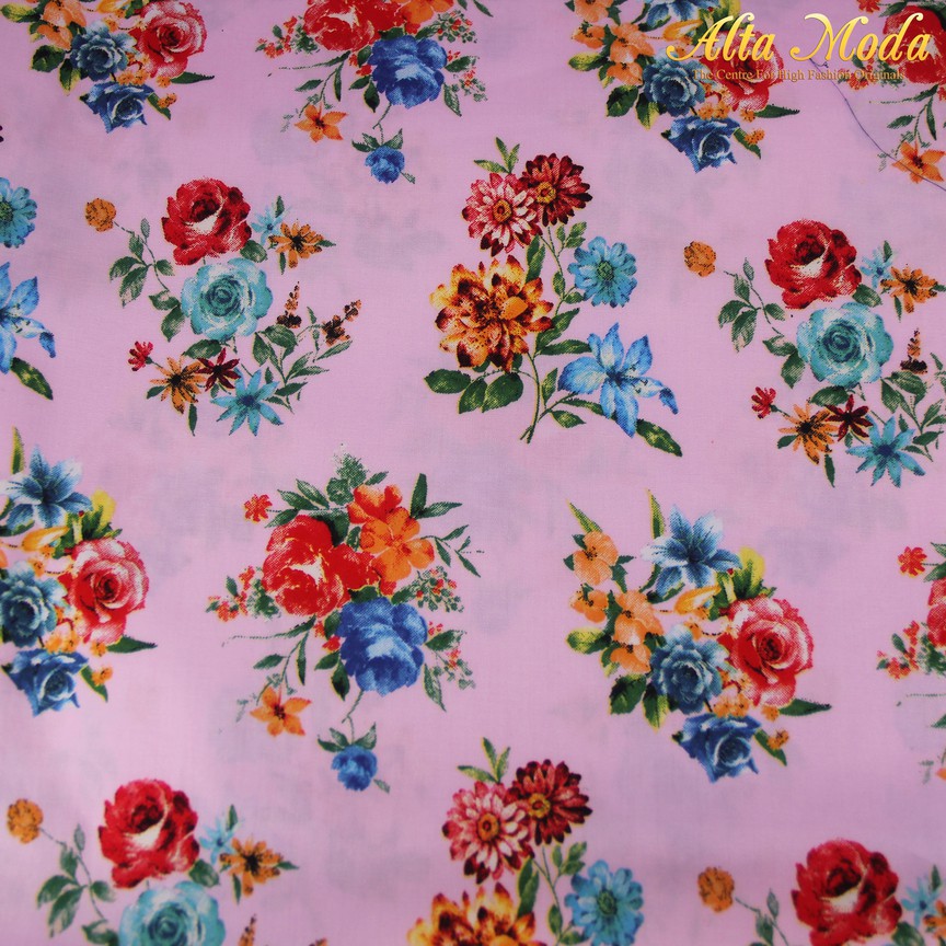 

Alta Moda Cotton Stretch Pink Motif Bunga Warna-Warni (1M)