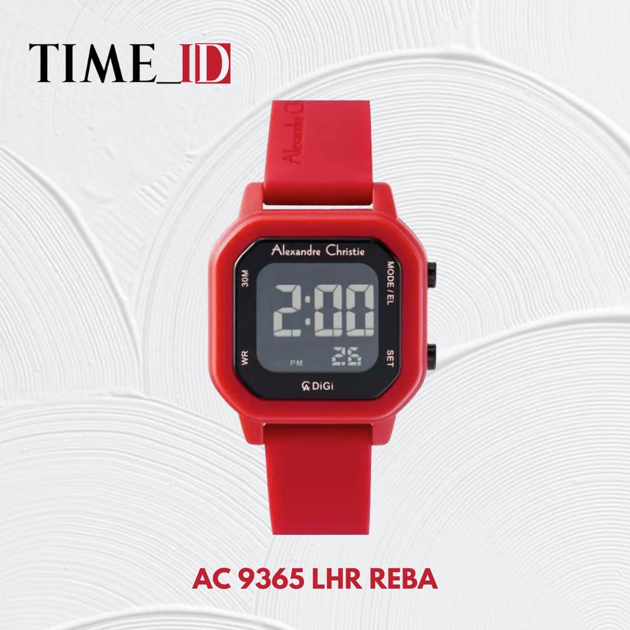 Jam Tangan Alexandre Christie AC 9365 Digital Red Wanita