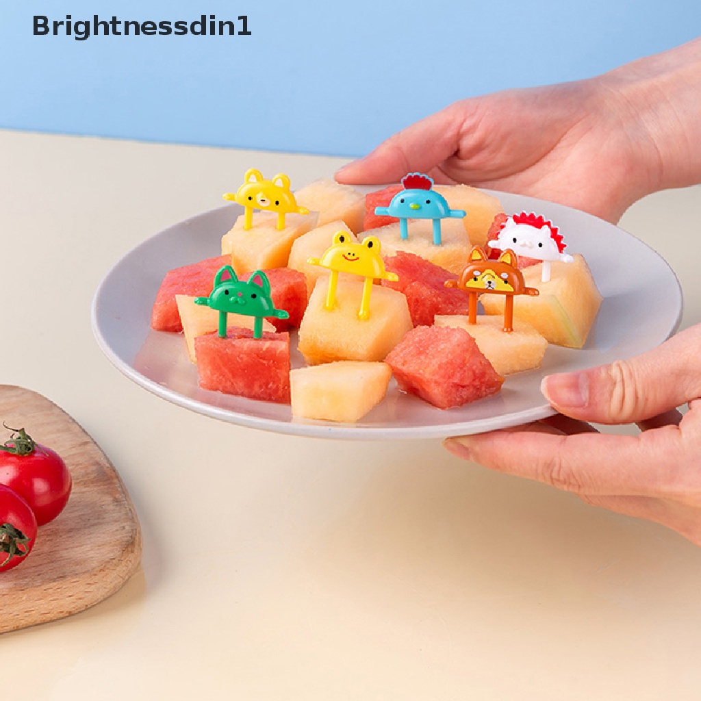 (Brightdin1) Tusuk Gigi / Buah mini Bentuk Kartun Hewan Lucu selection