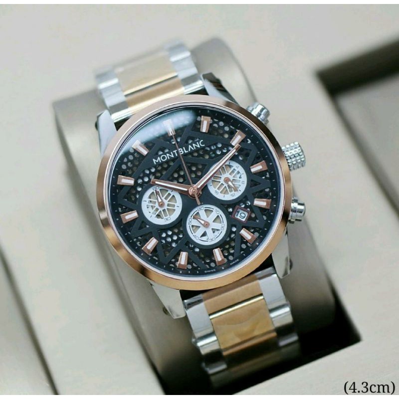 JAM TANGAN MONTBLANC JAM TANGAN PRIA MONTBLANC ANTI AIR CHRONOGRAPH AKTIF TANGGAL AKTIF STAINLISS JAM TANGAN KASUAL