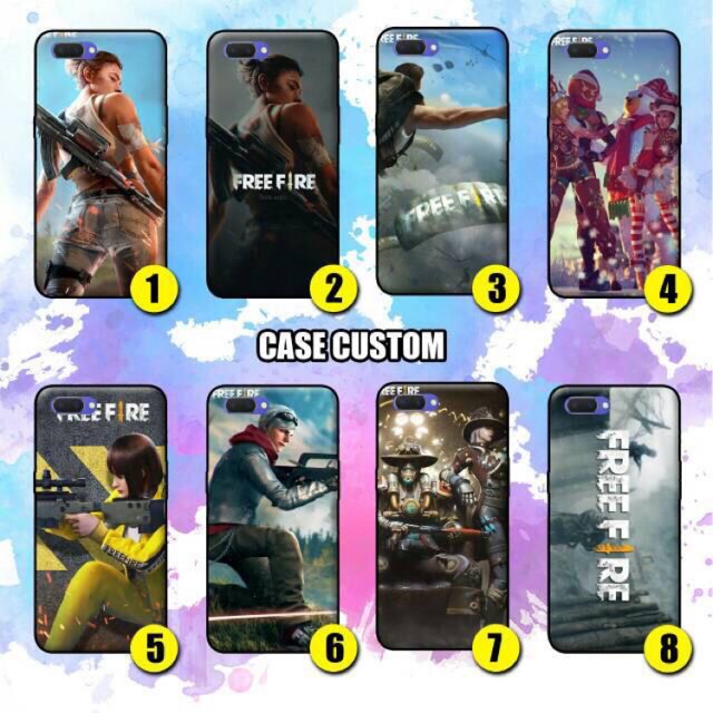 Custom case free fire terbaru for all tipe hp oppo,vivo