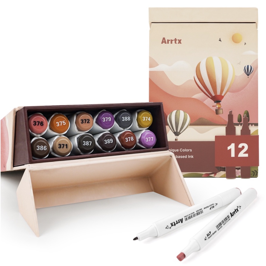 

Arrtx dual tips Marker set skin tone 12 colors