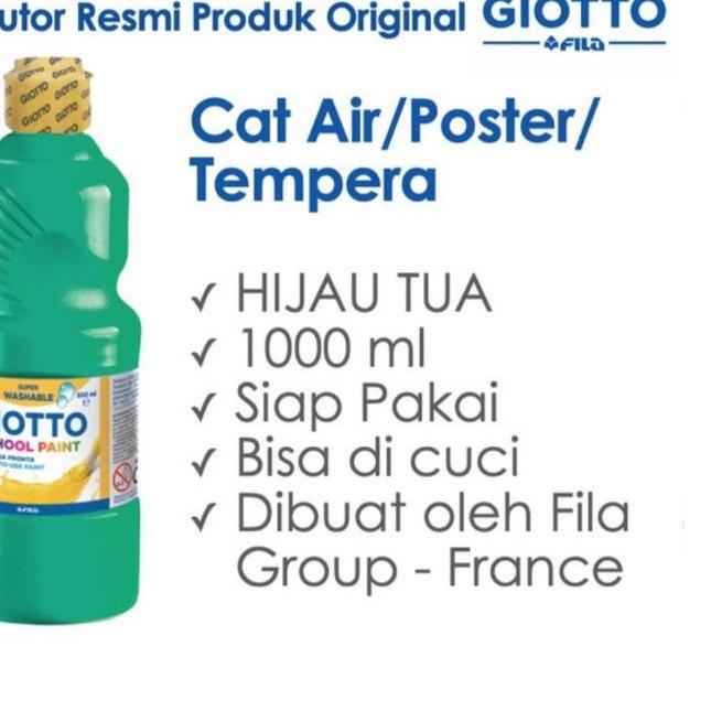 

Beli.yuk⭐ Giotto School Paint Green Hijau 1000 ml Cat Air Poster Lukis Super Washable 1 L .,.,.,..,