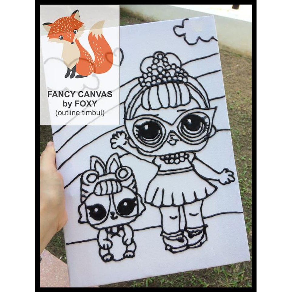

BARU KANVAS LUKIS ANAK GAMBAR LOL SURPRISE DOLL - DOUBLE PERALATAN MELUKIS TERMURAH PING LENGKAP