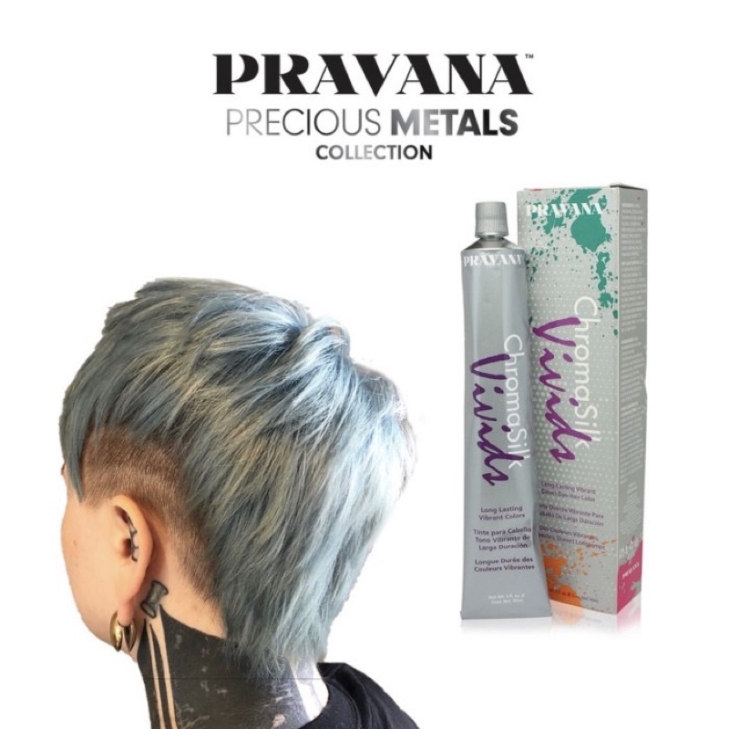 Cat Rambut Pravana Precious Metals Moody Blue 90 mL/ pewarna rambut abu kebiruan non amoniak