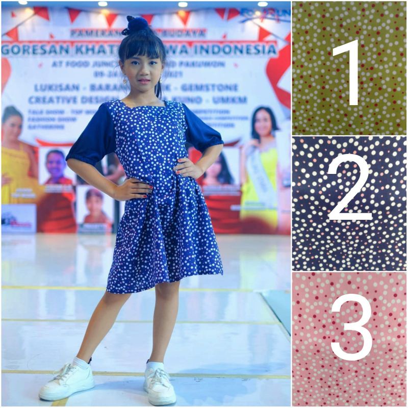 Daster anak polkadot kecil