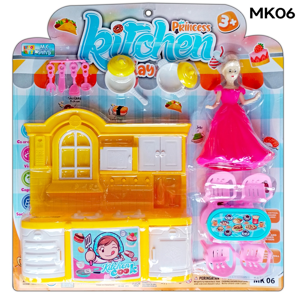 AJ Mainan Dapur Masakan Kitchen Set Wastafel / Kompor / Peralatan Memasak MK04