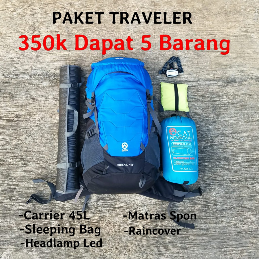 Promo Paket Traveler Paket Hiking Paket Muncak Paket Outdoor Paket alat outdoor