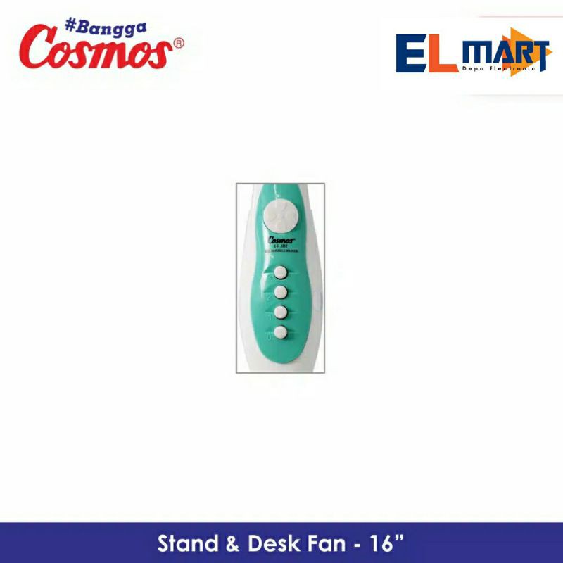 Cosmos 2 in 1 Electric Desk Stand Fan 16 SBI Kipas Angin Meja Berdiri 16 inch 16SBI