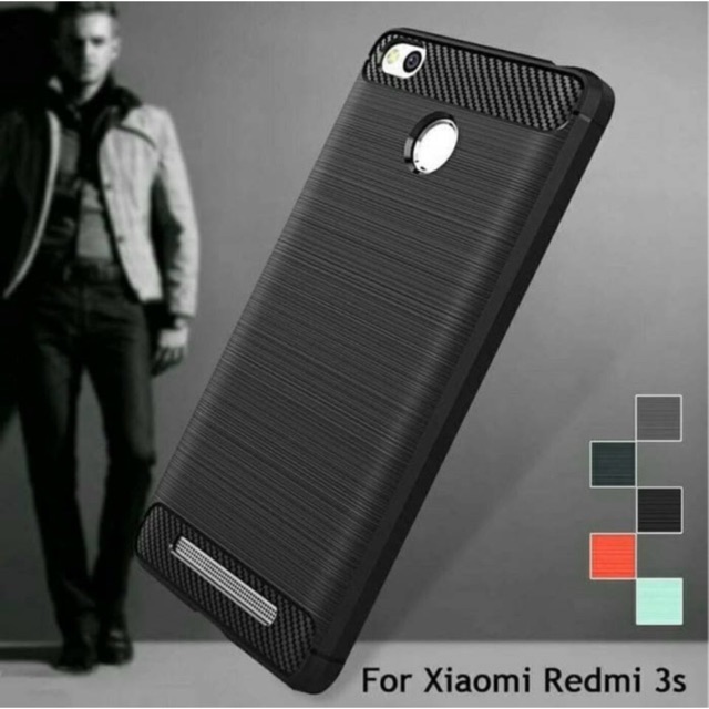 SOFTCASE REDMI 3X - SLIM FIT CARBON XIAOMI REDMI 3S 3X REDMI 3 PRO