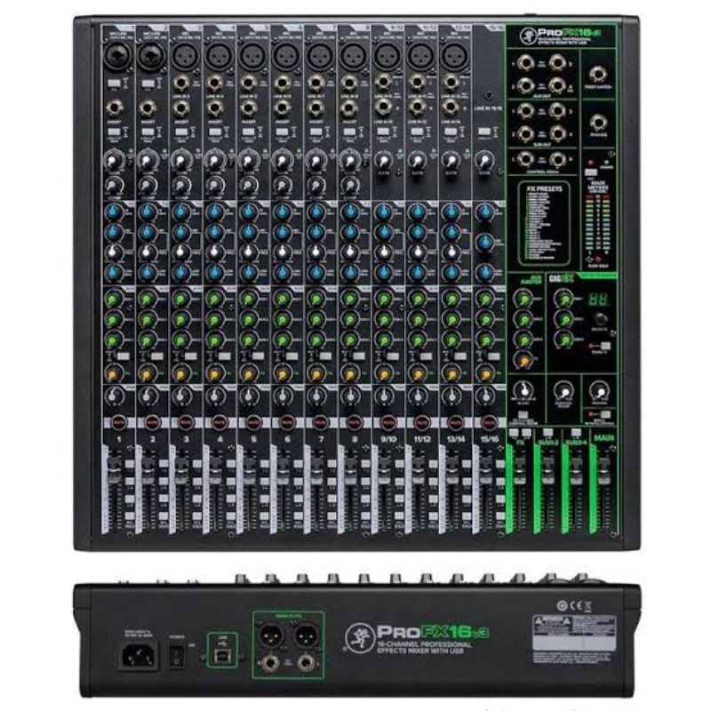 MIXER MACKIE PROFX16V3 16 CHANNEL PROFESSIONAL EFFECT MIXER WITH USB PRO FX16V3 ORIGINAL