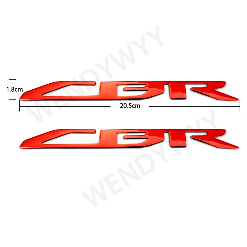 2pcs Cbr 3D Racing Sepeda Motor Emboss Stiker Emblem Badge Karet Pelindung Custom Honda Cbr 250r 250r 500r 650r 650f 954 Decal