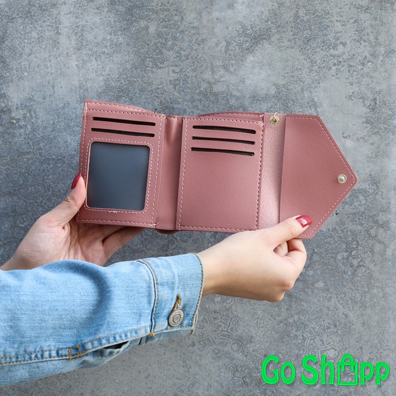 Dompet Wanita Import Fashion Korea - Dompet Wanita Kulit PU - Dompet Lipat Gantungan Pohon [PD12]