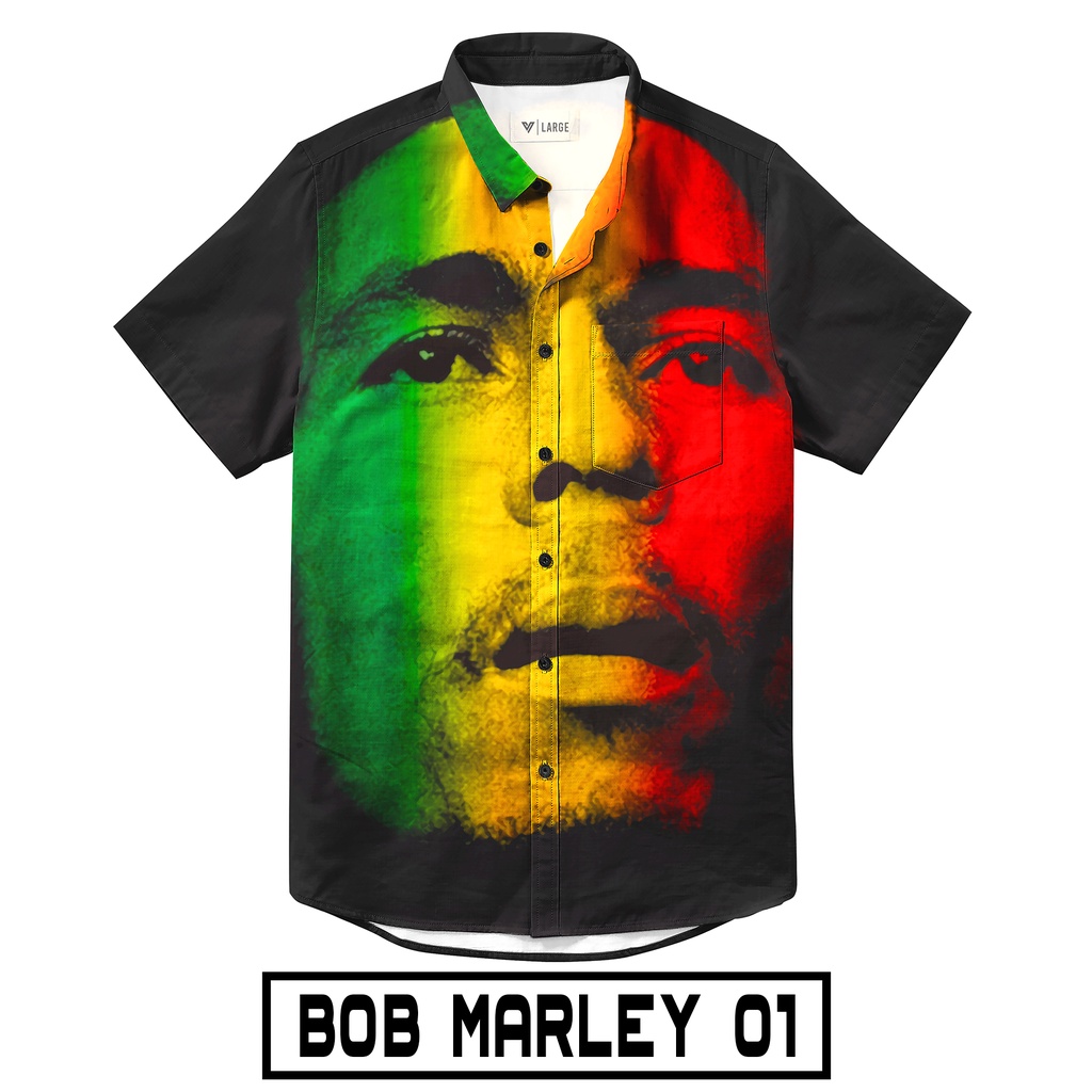 Kemeja Fullprint Bob Marley