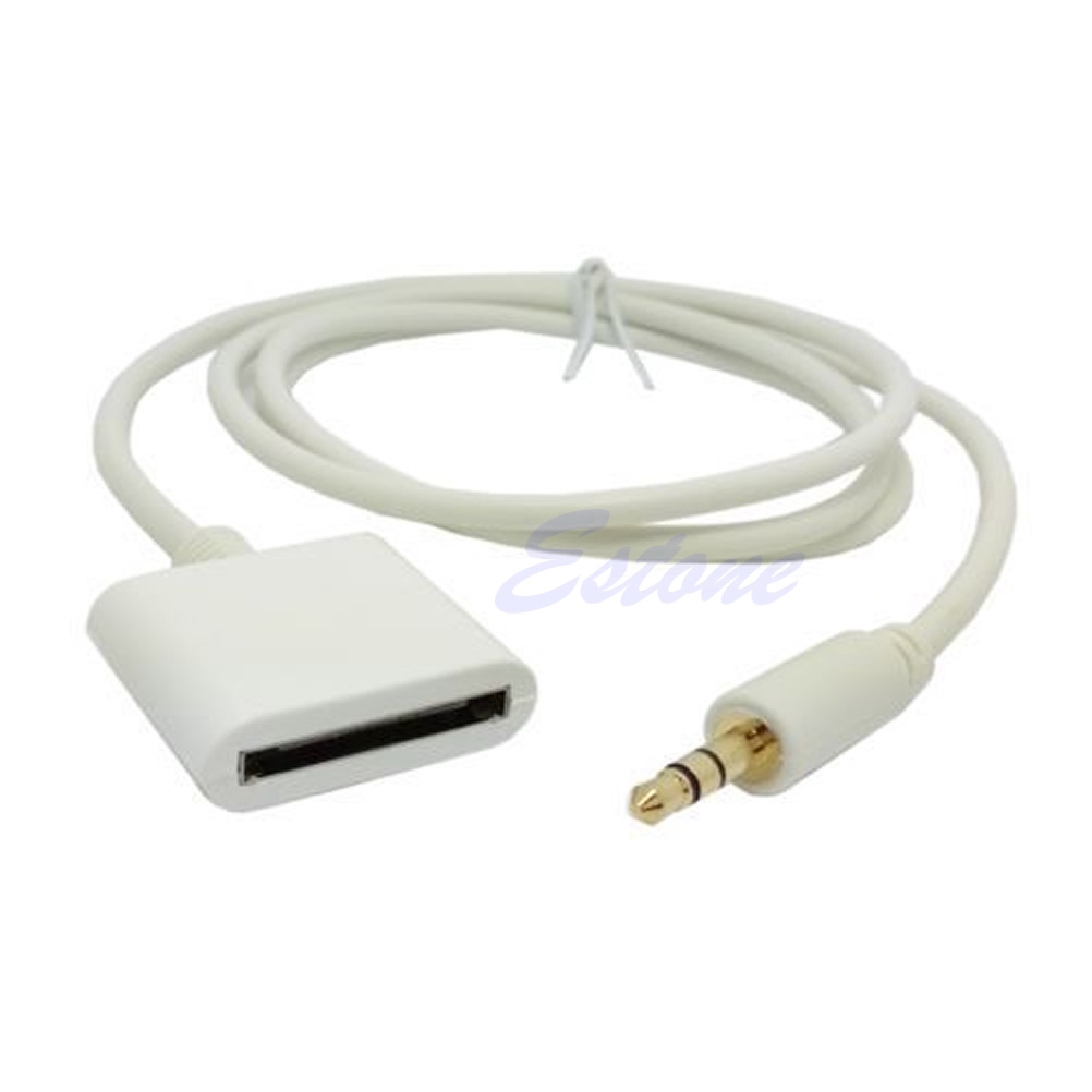 H S V Kabel Adapter Dock Konektor Input Aux Stereo 3 5mm 30 Pin Untuk Ipod Iphone 4 4s Shopee Indonesia