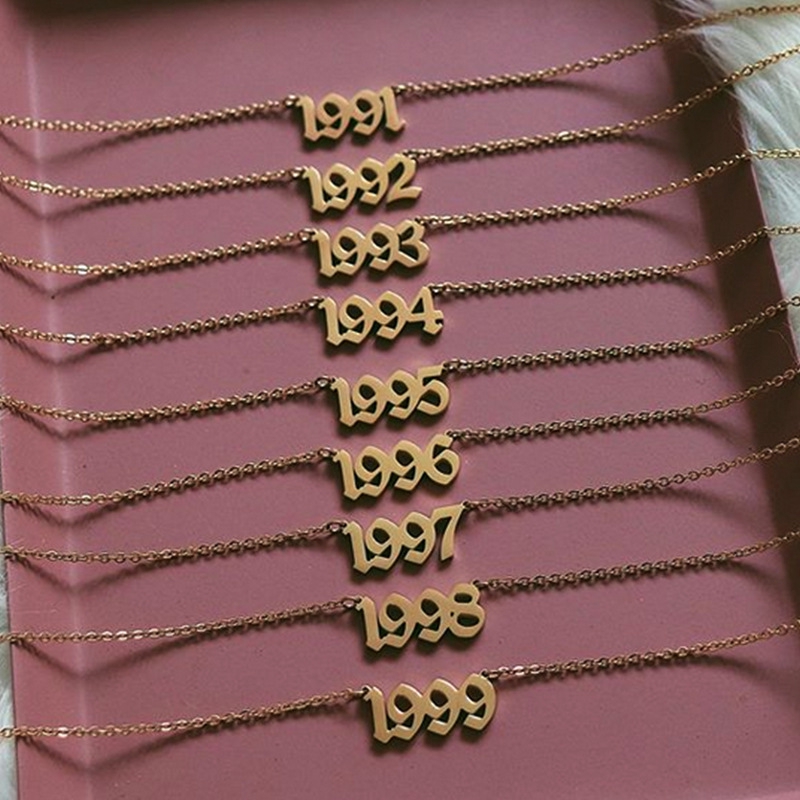 Roselife Kalung Rantai Dengan Liontin Tulisan Scorpio Capricorn 12 Rasi Bintang 1991-1999