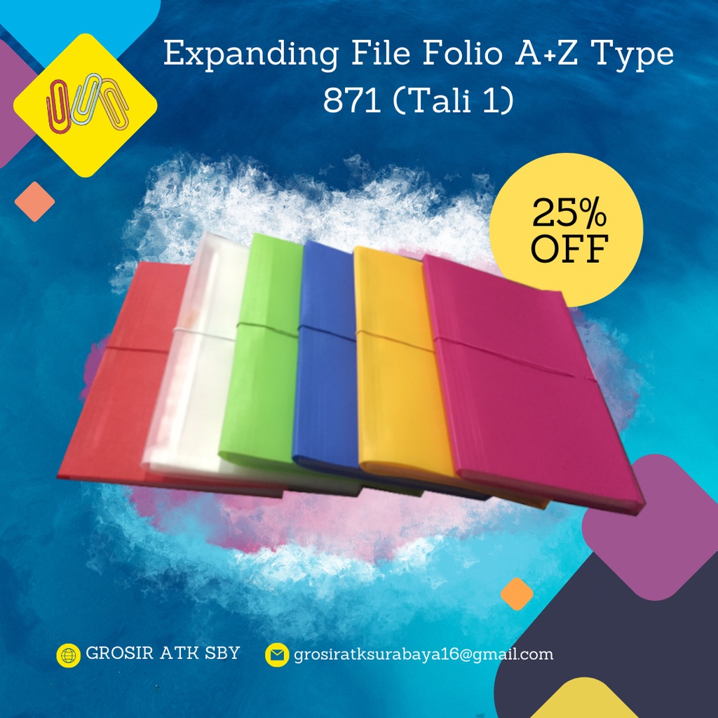 

Expanding File Ukuran Folio Type 871 (Tali 1) / 12 Sheet / Sekat