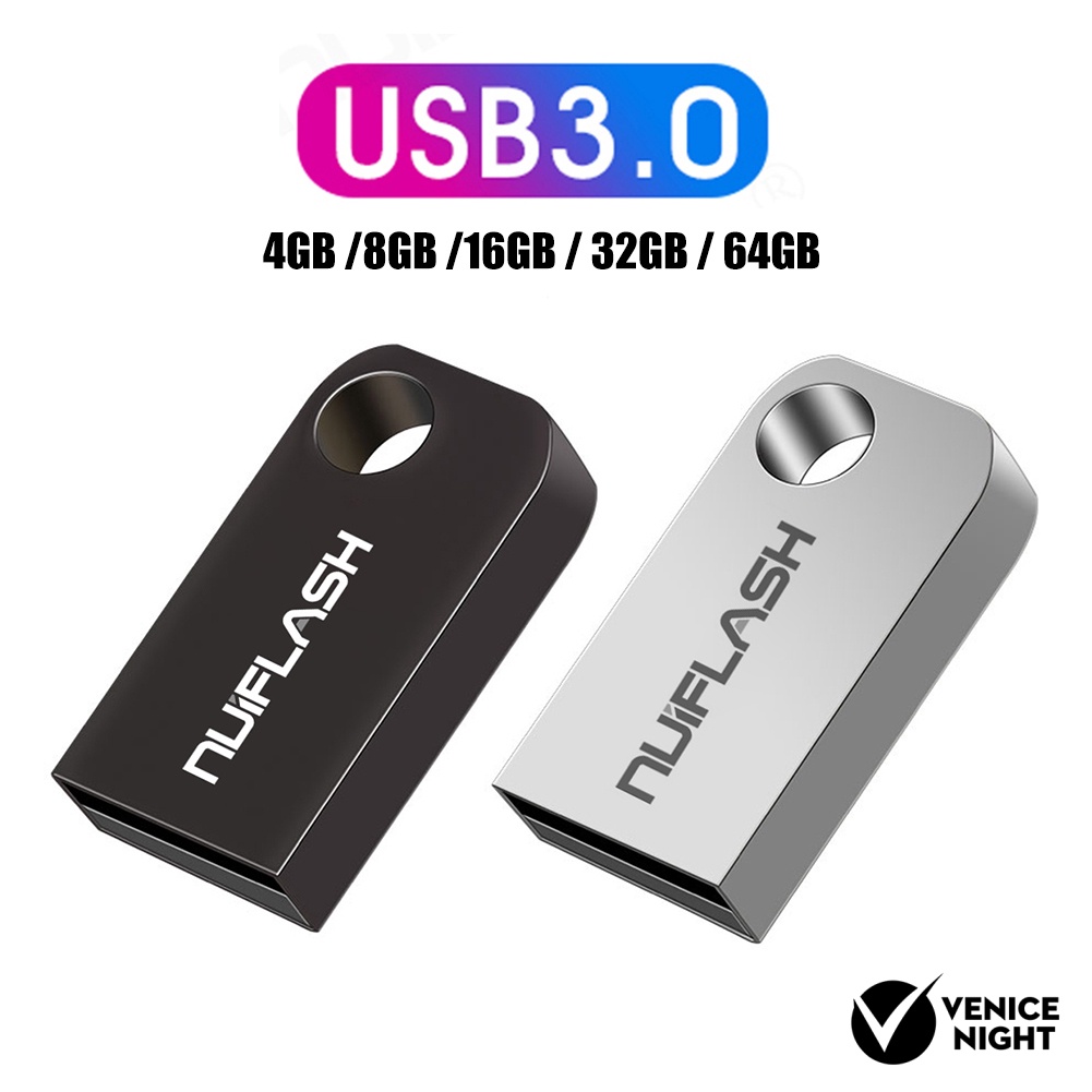 (SF) Nuiflash Flashdisk USB 3.0 Kapasitas 2-64GB Bahan Logam Anti Air