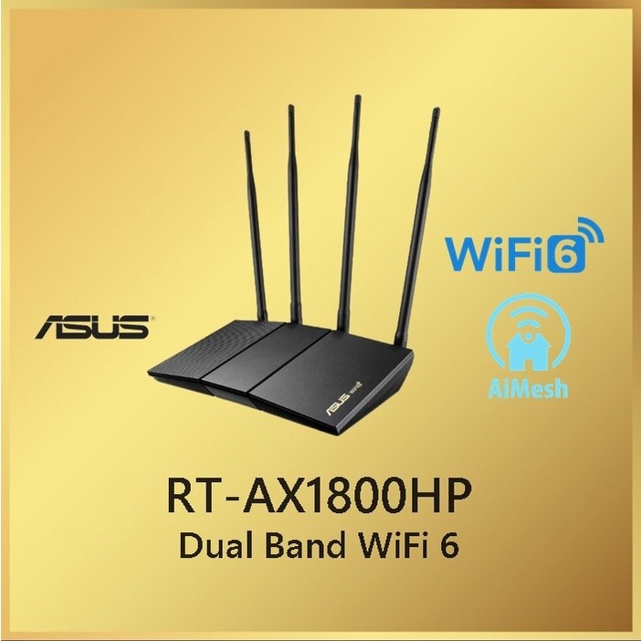 ASUS RT-AX1800HP AX1800 Dual Band WiFi 6 Wireless Router with AiMesh