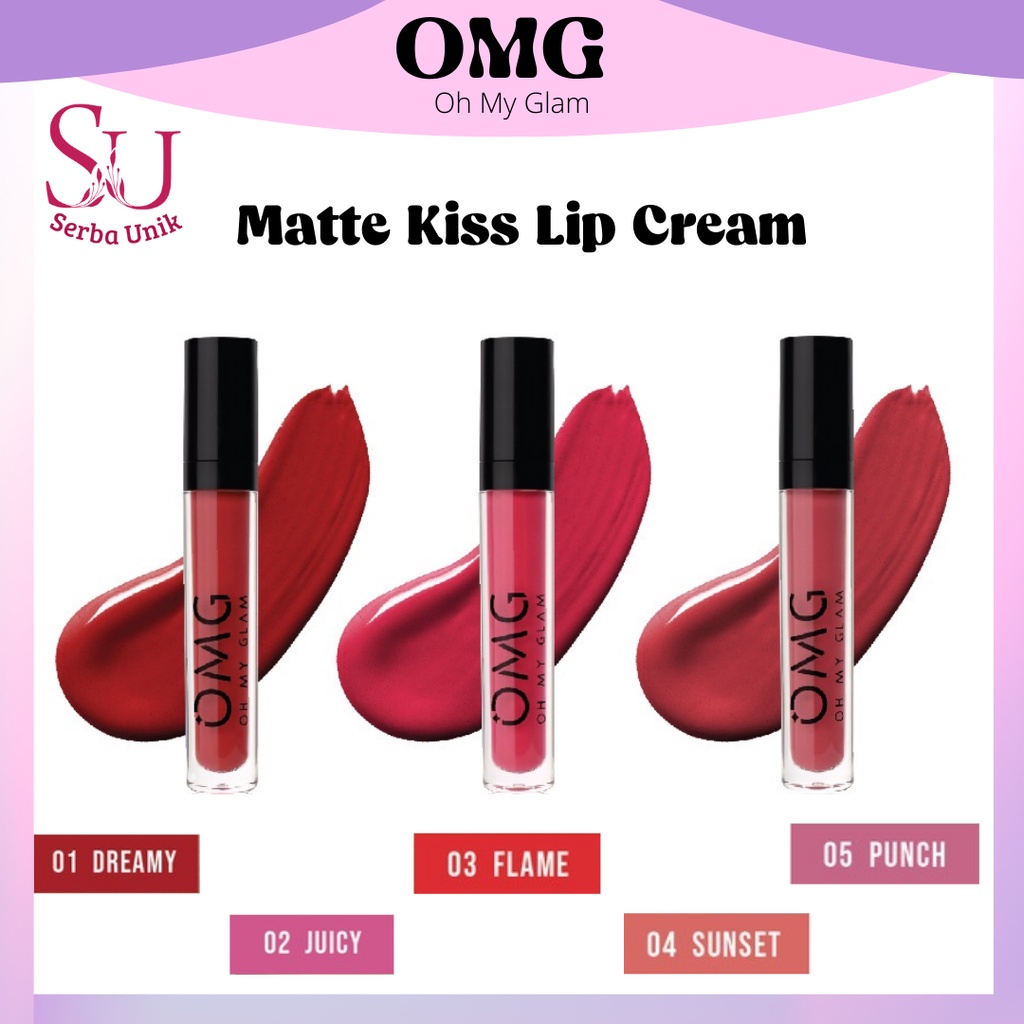 OMG Oh My Glam Matte Kiss Lip Cream 3.5g | Lipstick | Lipstik | Lip Cream