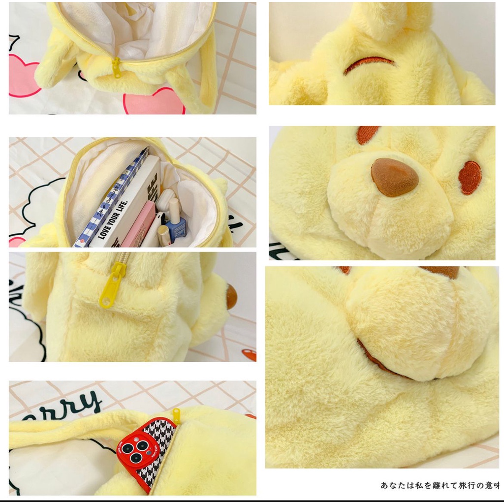 TAS WINNIE THE POOH TOTE BAG IMPOR LUCU