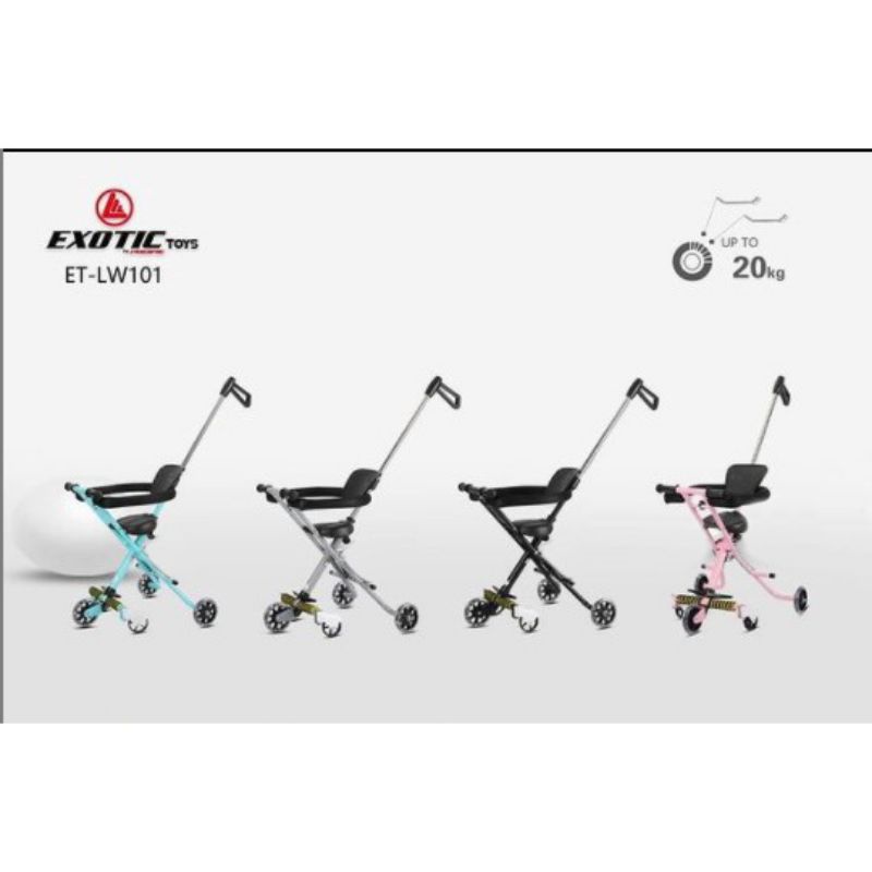 Stroller Bayi Kursi Dorong Bayi Trike Exotic  ET-LW001 Roda 5 Flashing Wheel ET-LW001 dan ET-LW101
