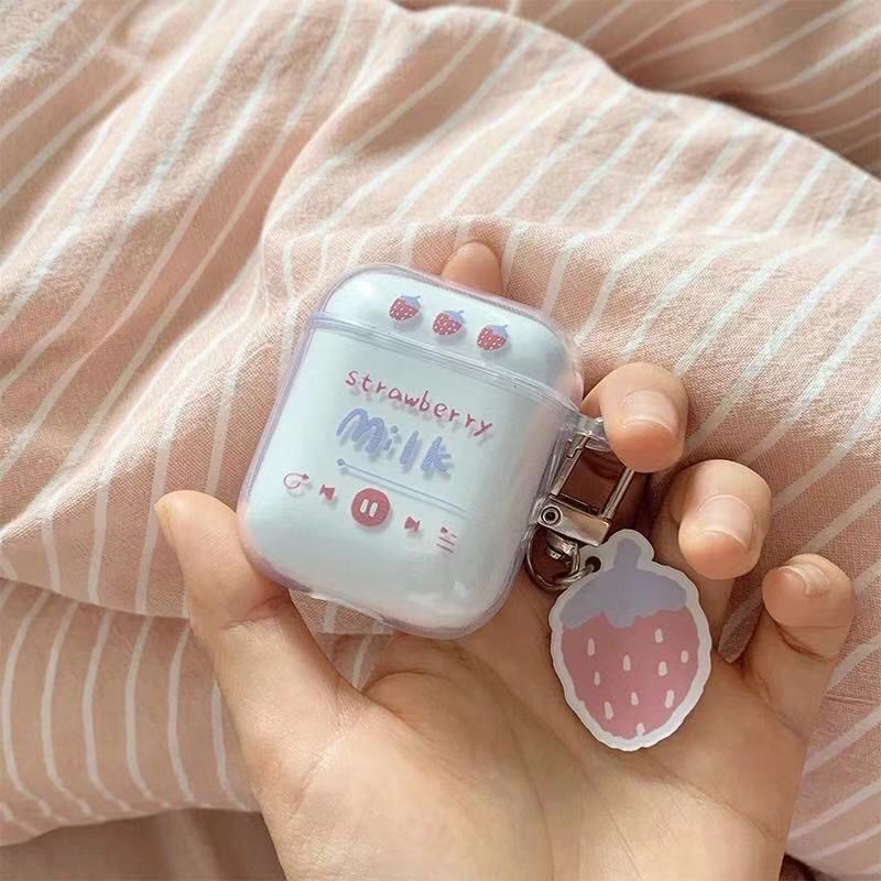 Casing soft case Silikon Transparan Motif Kartun Kelinci Untuk Apple airpods 1 / 2 generation