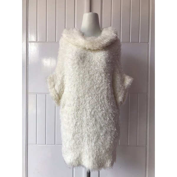 Atasan Rajut Vest Long Outer Cardigan Rajut Jumbo Premium Second Thrift-4. Fuzy 120-135/70