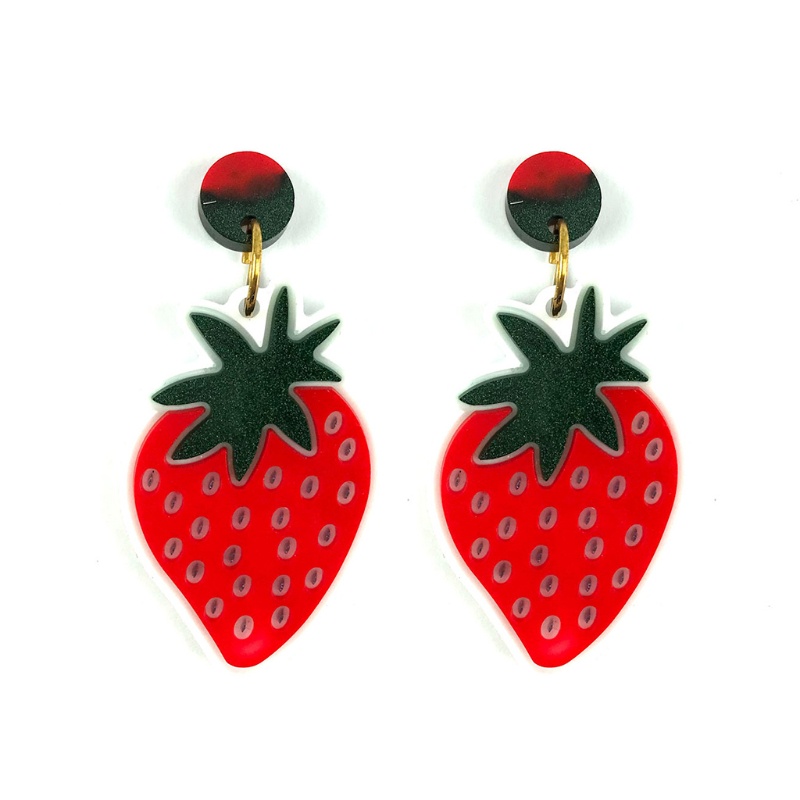 Cetakan Anting Bentuk Strawberry Cherry Untuk Hari Valentine