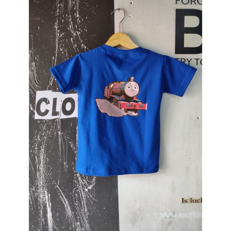 Kaos untuk anak dengan design foto atw karakter kartun favorit di sertai nama