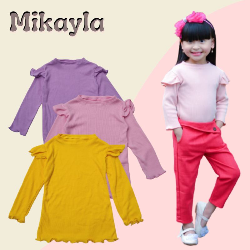 MIKAYLA 2-4 tahun kaos anak panjang turtle neck