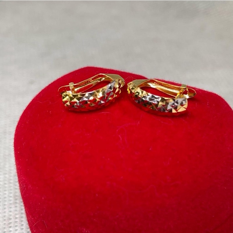 Anting, subang, kerabu emas asli 700