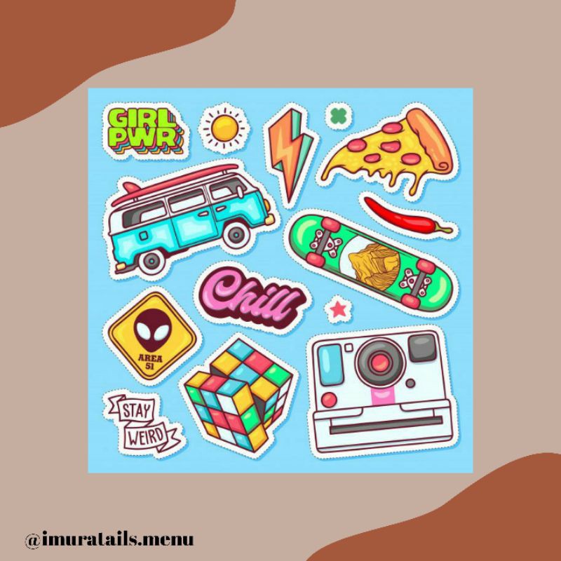 56pcs Sticker Tumblr Aesthetic 4