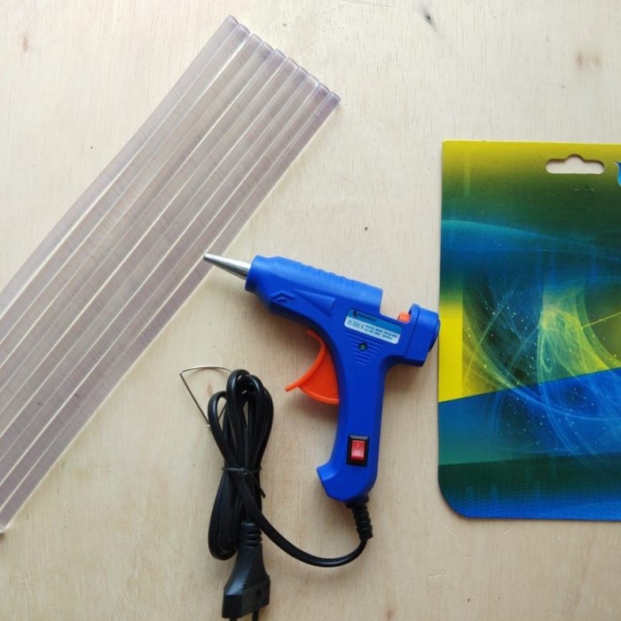 

Chrysa | ALAT LEM TEMBAK GLUE GUN MINI 20W FREE GLUE STICK 10 PCS