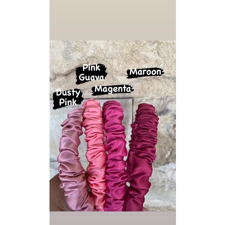 Bando Scrunchie Small Ruffle Headband Premium | Bando Korea Scrunchie Serut TERMURAH