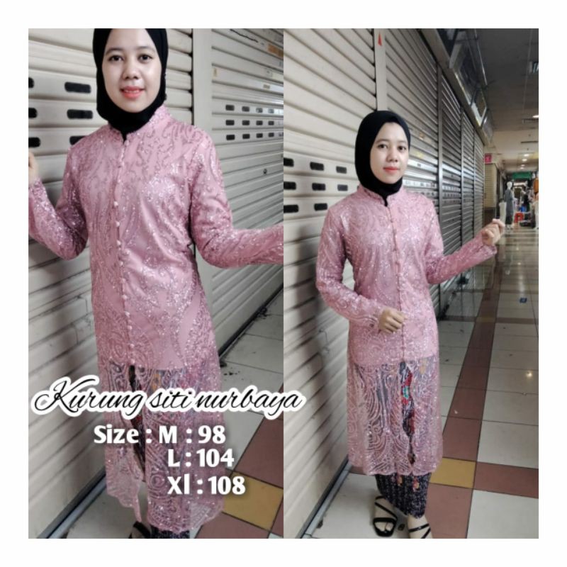 Set Kebaya modern brokat metalik / kebaya muslim / kebaya wisuda