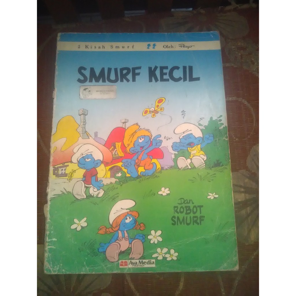 komik smurf kecil dan robot smurf
