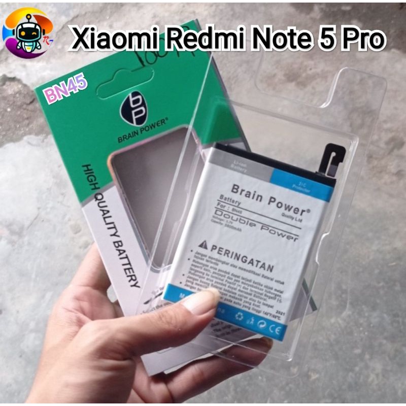 Baterai Xiaomi Redmi Note 5 Pro BN45 Double IC Brain Power