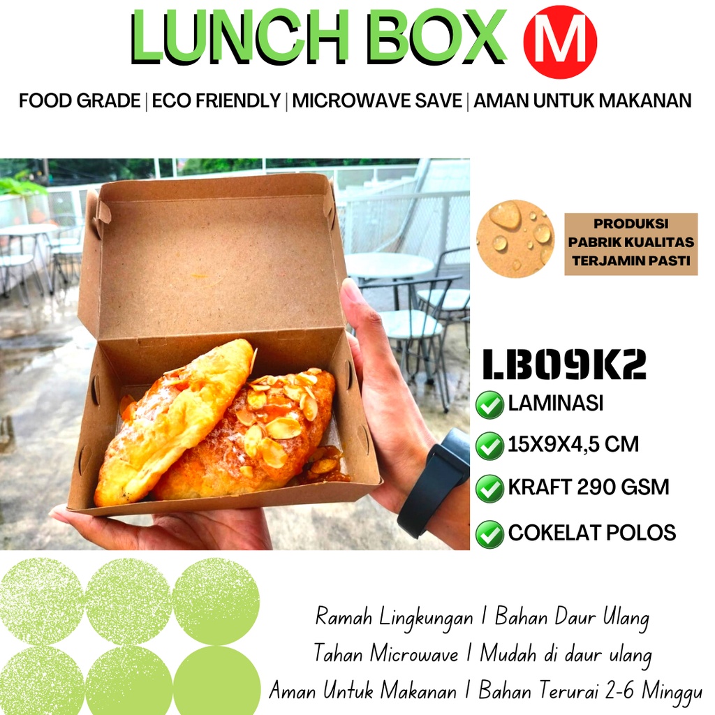 Paper Lunch Box Medium Ekonomis (LB9K2-Laminasi)