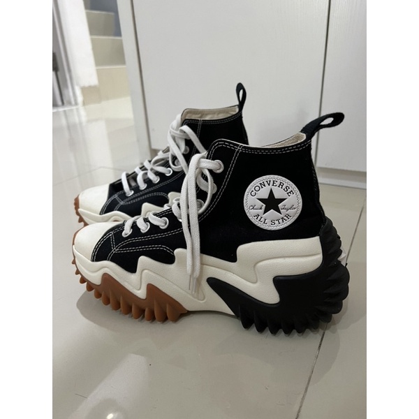 (PRELOVED) Converse Run Star Motion Canvas Black White