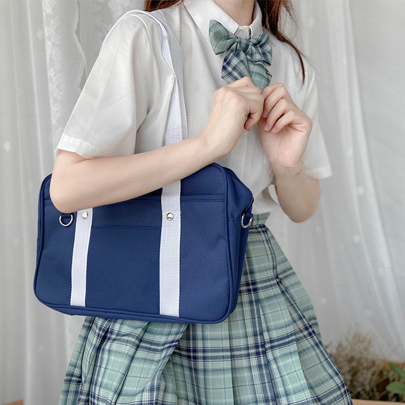 SBS tas sekolah seifuku jepang japan school bag navy blue hitam cosplay tas bahu jinjing